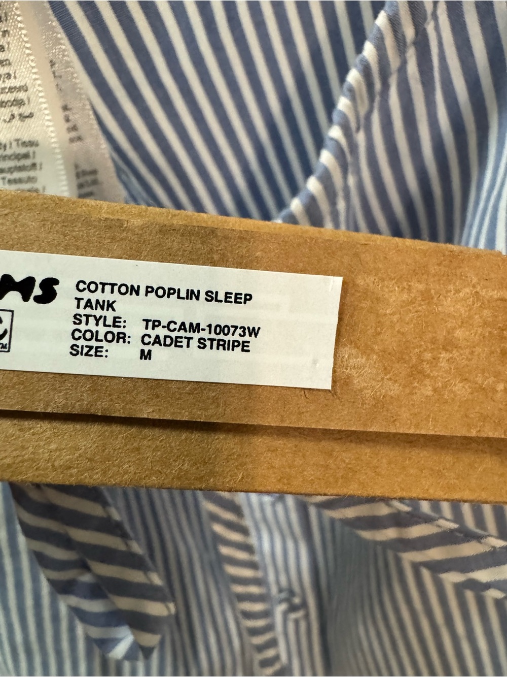 SKIMS COTTON POPLIN SLEEP
Sleep Cami Cadet Stripe M - Picture 5 of 8